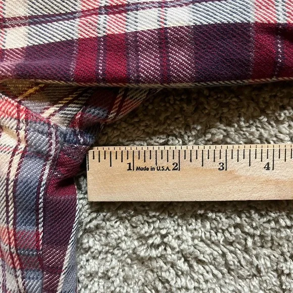 VTG‎ 90s Wrangler Plaid Flannel Pearl Snap Shirt Men XL Long-Sleeve Heavyweight - Picture 9 of 11